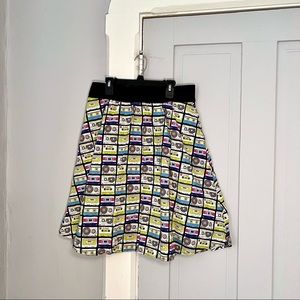 Retrolicious A-Line Music Swing Skirt